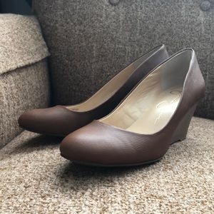 Jessica Simpson Brown Wedge Heels